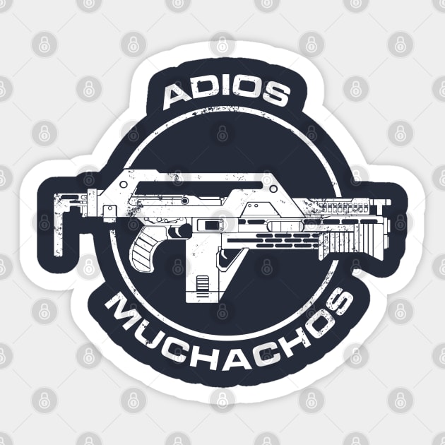 Aliens: Adios Muchachos Sticker by Evarcha